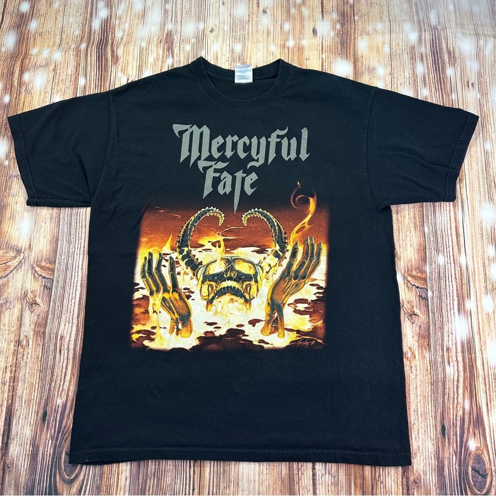 VTG  Mercyful  Fate  T-Shirt  Black Size Large